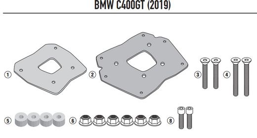 Adaptador-top BMW C 400 GT (19 > 23)