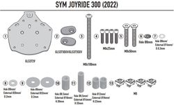 Adaptador parrilla SYM Joyride 300 (22 >)