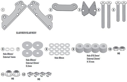 HONDA NC 750 X (21) adaptador baúl kappa