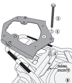 Adaptador portaequipajes VOGE Valico 650DS (21 > 23)