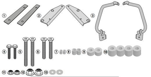Adaptador-top Suzuki V-Strom 1050 (20> 23) / 1050 XT (20>23)