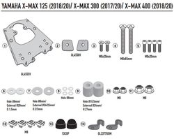 Adaptador parrilla X-MAX 125 (18>22),300 (17>22),400 (18>21)y Tracer 700 (20>24)