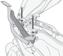 Adaptador parrilla yamaha t-max.560 20>