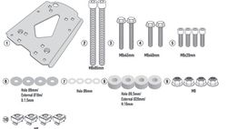 Soporte maleta benelli.trk502 x 20> y trk502 21>