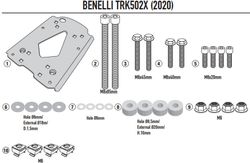 Adaptador parrilla BENELLI TRK502 (21>23) y TRK502 X (20>23)