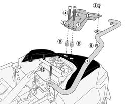 Soporte b??ul kymco like 50-125(17 > 22)