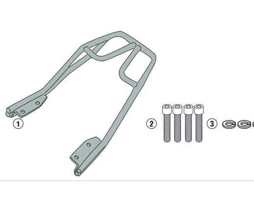 Soporte maleta royal enfield interceptor 650 (19 > 21) givi sr9051