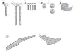 Adpatador maleta suzuki burgman 125-200 abs (14 > 21) givi sr3106