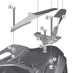 Adpatador maleta suzuki burgman 125-200 abs (14 > 21) givi sr3106