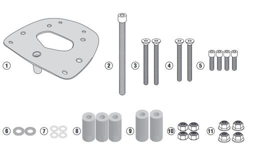 Soporte maleta sym hd 300 (19 > 21) givi sr7057*