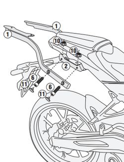 Adaptador-top H. CB125R 18> y CB300R 18>