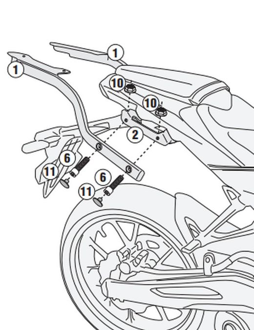 Adaptador-top H. CB125R 18> y CB300R 18>