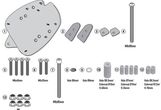 Adaptador-top Honda SH 350 (21>)
