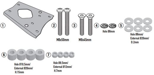ZONTES 350D (23>) Adaptador bául