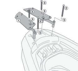 Adaptador maleta yamaha tricity 125-155 (14 > 21)