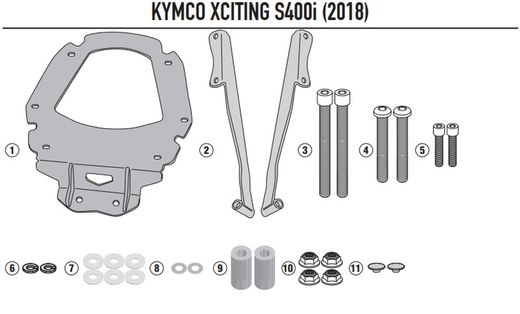 Adaptador-top Kymco Xciting S400i (18 > 23)