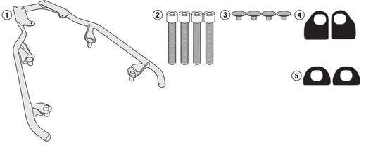 Adaptador maleta kymco ak 550 17> givi