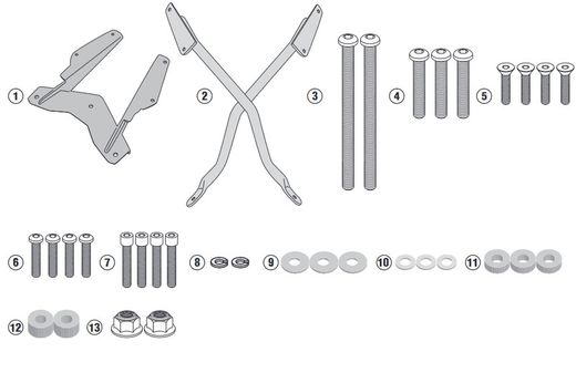 Adaptador parrilla yamaha niken gt 900 (19 > 21)