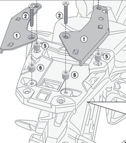 Adaptador parrilla honda forza 750 21> y x-adv 750 21>