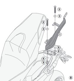 Adaptador parrilla con asas h.xadv 750 / forza 750 21>