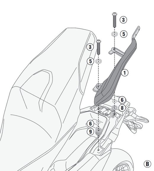 Adaptador parrilla con asas h.xadv 750 / forza 750 21>