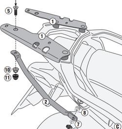 Portaequipaje HONDA XL TRANSALP 750 23>  MONOKEY® o MONOLOCK®