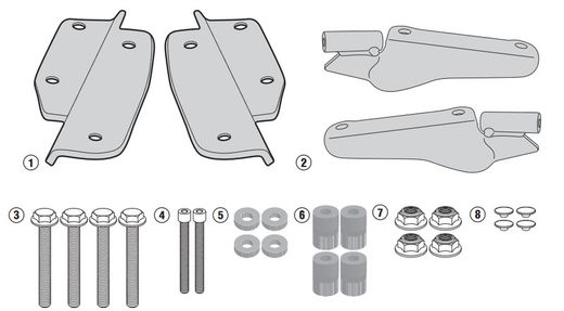 Aaptador baul givi sr1144 crf1000l africa twin 16>117