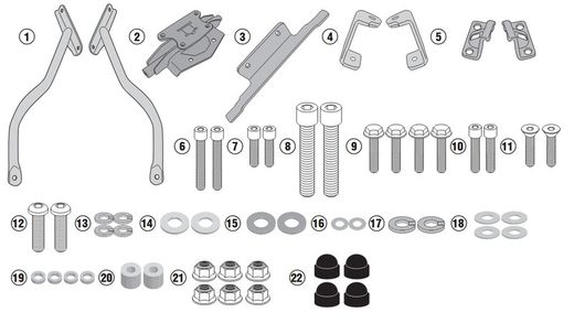 Adaptador parrilla y. Tracer 900 / 900 gt (18 > 20)