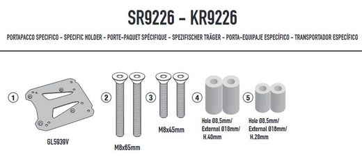 Adaptador baul CFMOTO 450 MT (24>) MONOKEY« o MONOLOCK«