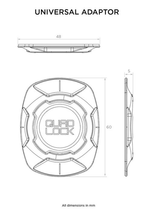 Adaptador universal QUAD LOCK Adhesivo