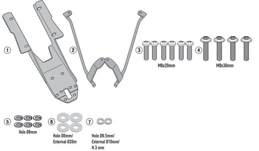Adaptador maleta niu nqi 2019> givi sr8962