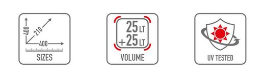 Alforjas laterales impermeables grt720 canyon MONOKEY«, 25+25 l.