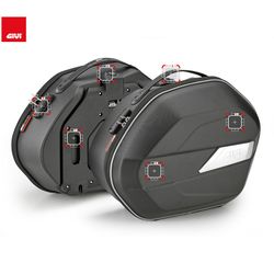 Alforjas laterales MONOKEY« semirr??gidas, 25 l. Givi wl900 weightless (juego)