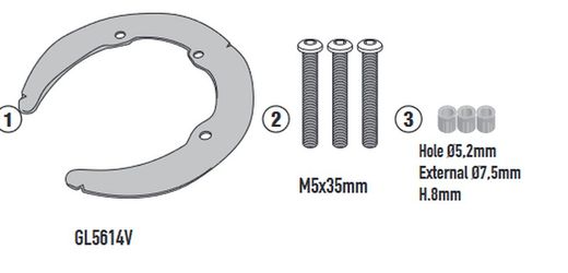 Anclaje Bolsas tanklock givi bf79
