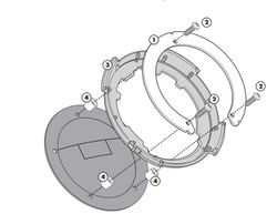 Anclaje tanklock givi bf28 (Kawasaki Z 650 17>y 20>)