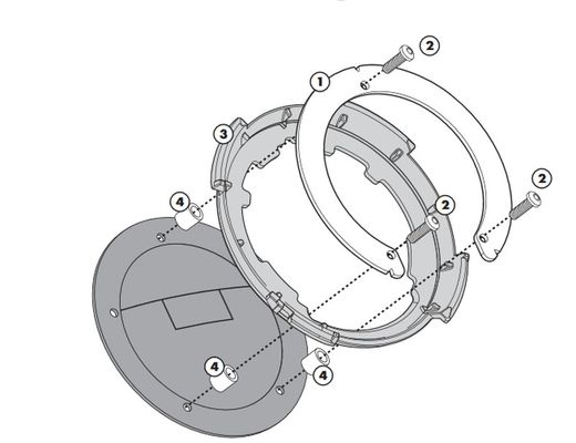 Anclaje tanklock givi bf35 (kawasaki ninja)