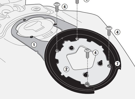 Anclatge tanklock givi bf38 (honda cb 1000 r 18 > 20)