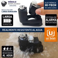 Antirrobo de disco Urban UR6 con alarma 120dba