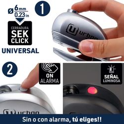 Antirrobo de disco Urban UR22 con alarma 120dba
