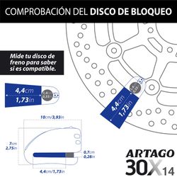 Antirrobo Disco con Alarma MOTO Ø 14 mm 120 dB Alta Gama