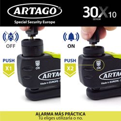Antirrobo Disco con Alarma MAXISCOOTER Ø 10 mm 120 dB Alta Gama