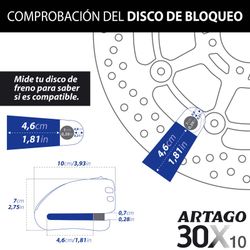 Antirrobo Disco con Alarma MAXISCOOTER Ø 10 mm 120 dB Alta Gama