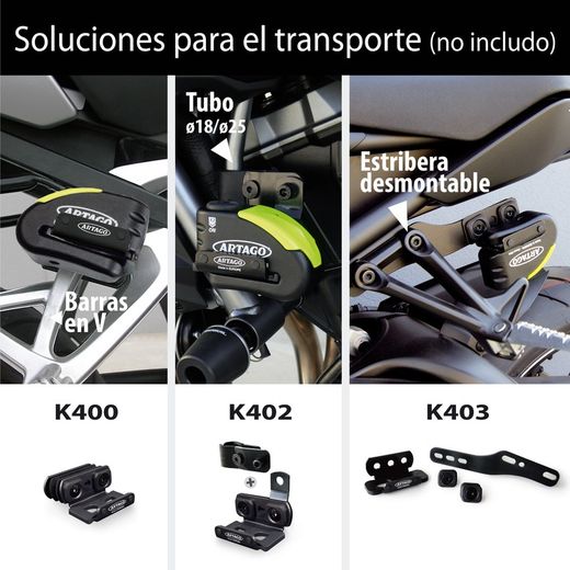 Antirrobo Disco con Alarma MAXISCOOTER Ø 10 mm 120 dB Alta Gama