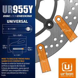Antirrobo Disco Universal Moto y Scooter, URBAN UR955Y + cable