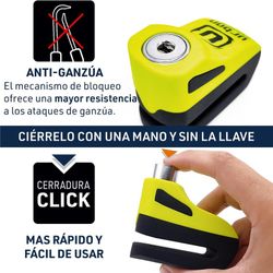 Antirrobo Disco Universal Moto y Scooter, URBAN UR955Y + cable