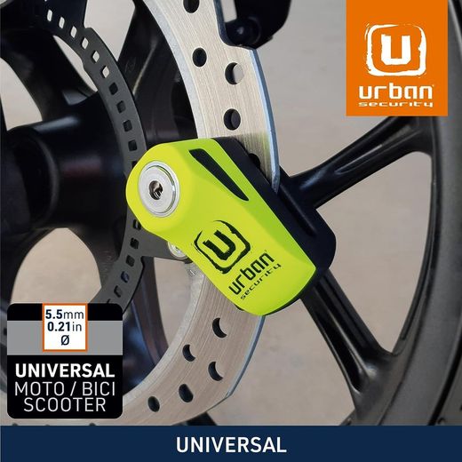 Antirrobo Disco Universal Moto y Scooter, URBAN UR955Y + cable