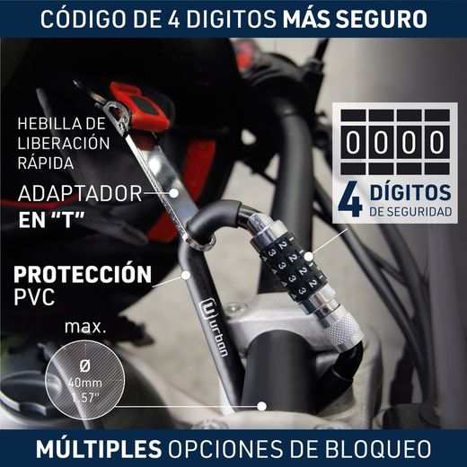 Antirrobo, Mosquetón para casco. Urban UR140