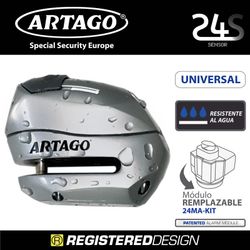 Antirrobo Moto Disco con Warning y Alarma 120 dB ON/Off  Artago 24S.6M