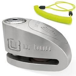 Antirrobo  UR910S Disco con Alarma 120 Db, Doble Cierre 10 mm + Cable Recordatorio 140cm