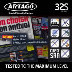 Artago 32 Antirrobo Disco con Alarma Inox Alta Gama BUNKER